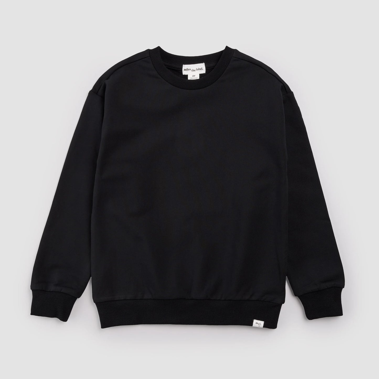 Black Miles Basics Boys' Crew Sweatshirt