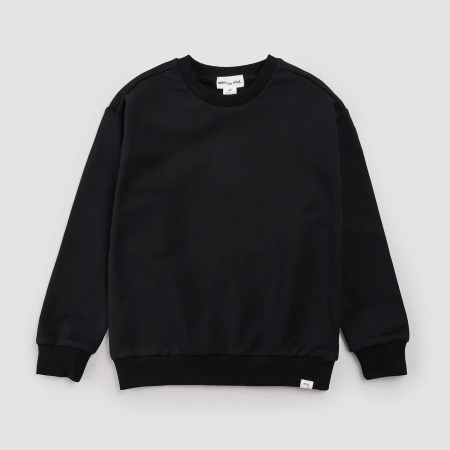 Black Miles Basics Boys' Crew Sweatshirt