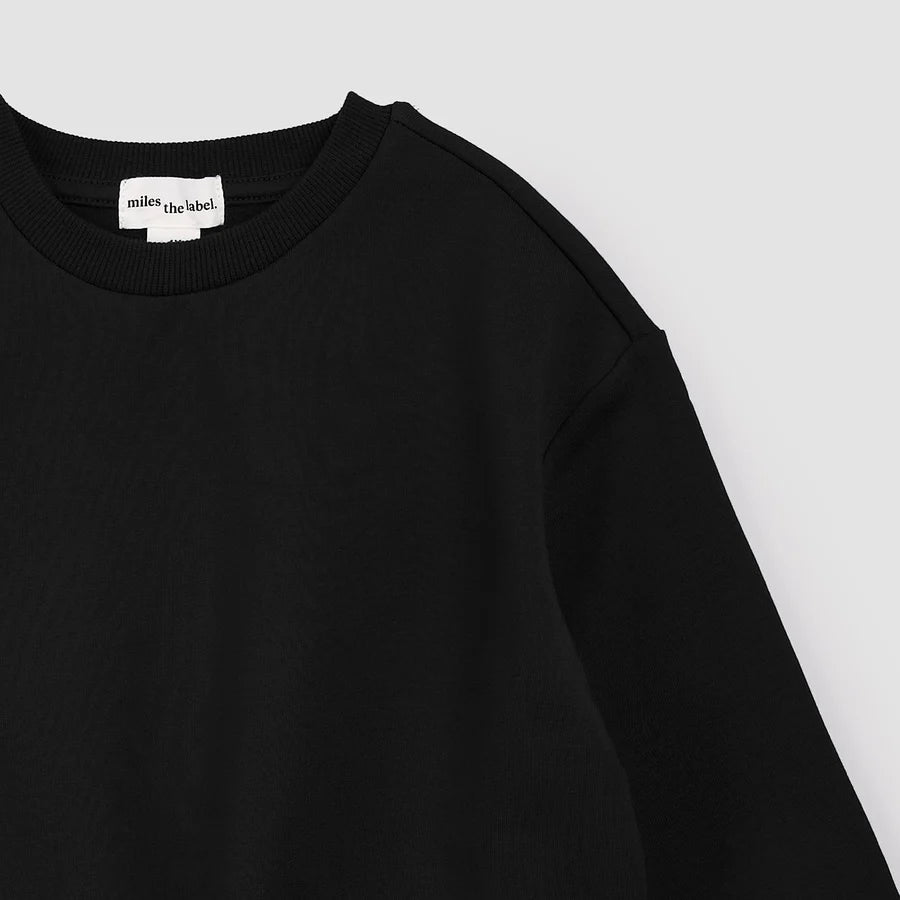 Black Miles Basics Boys' Crew Sweatshirt