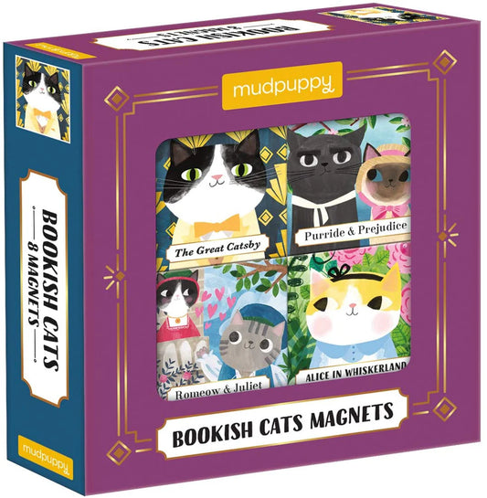 Bookish Cat Magnets - Mudpuppy