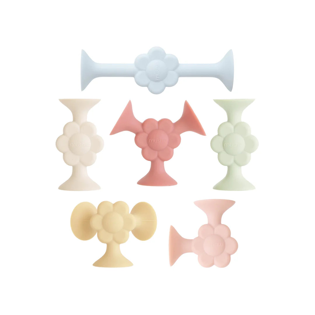 Daisy silicone suction builders-Mushie