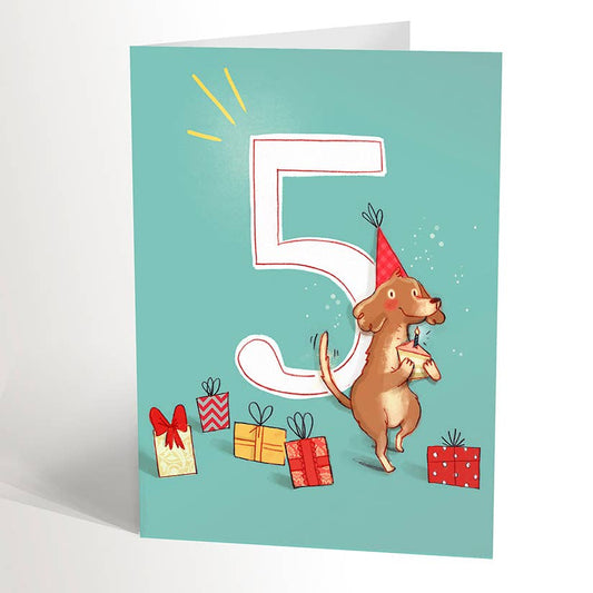 5 YEARS OLD card