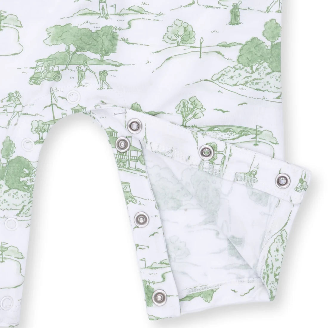 Polo Romper - Golf Toile Green