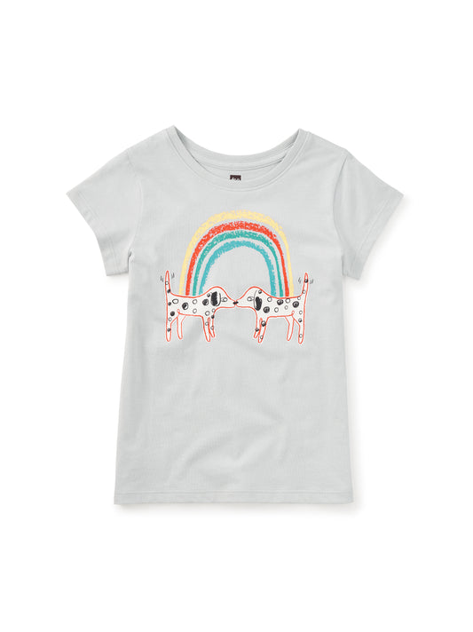 Puppy Love Graphic Tee - Pearl Blue
