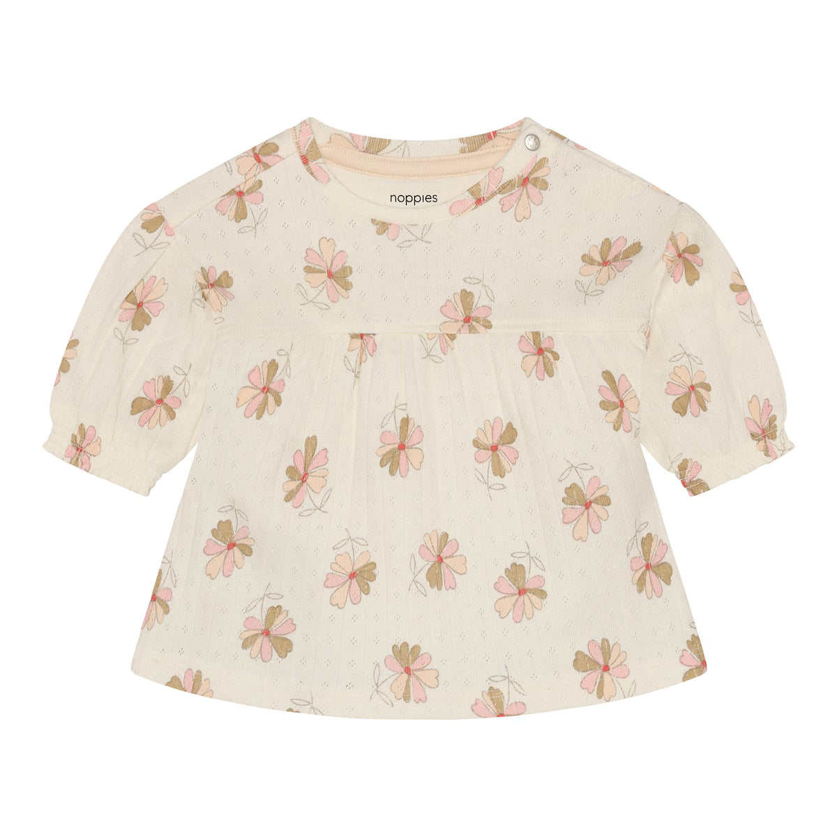 Openwork Floral Dress Long Sleeve