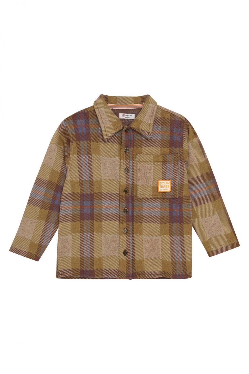 Redkey Long Sleeve Shirt - Light Brown Plaid