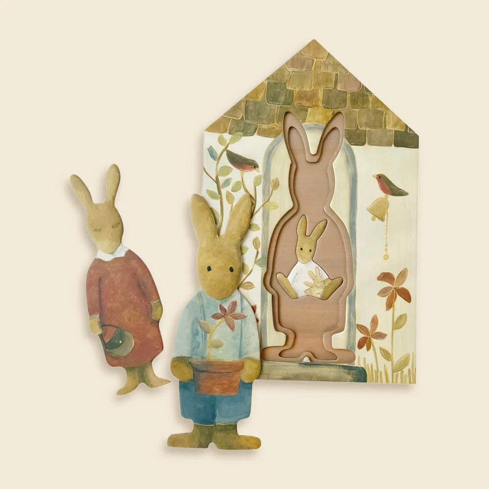Rabbit Family Multi-Layered Puzzle
