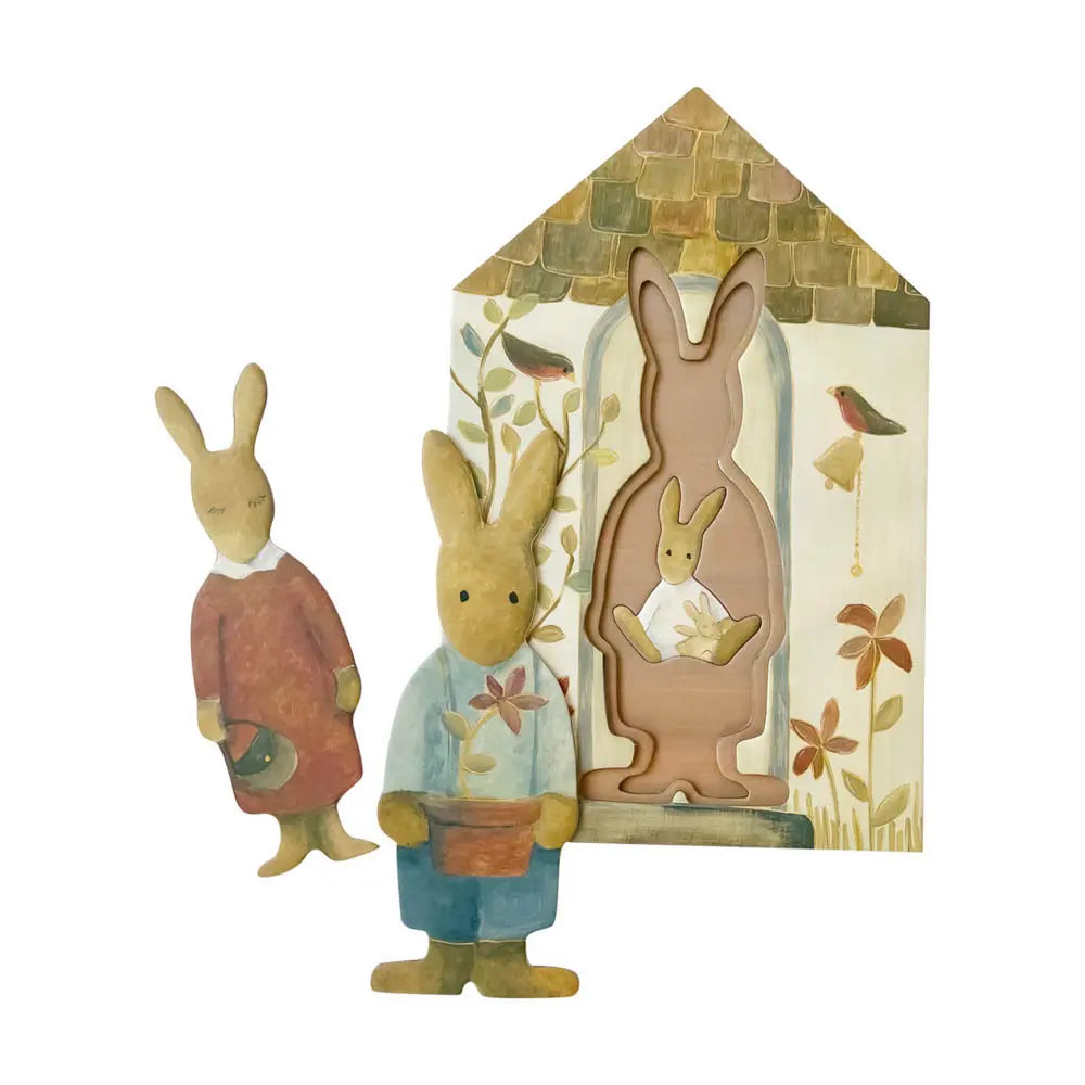 Rabbit Family Multi-Layered Puzzle