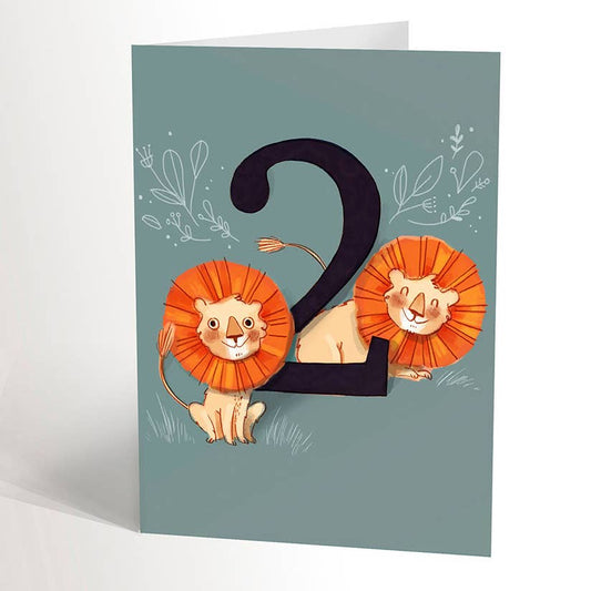 2 YEARS OLD card