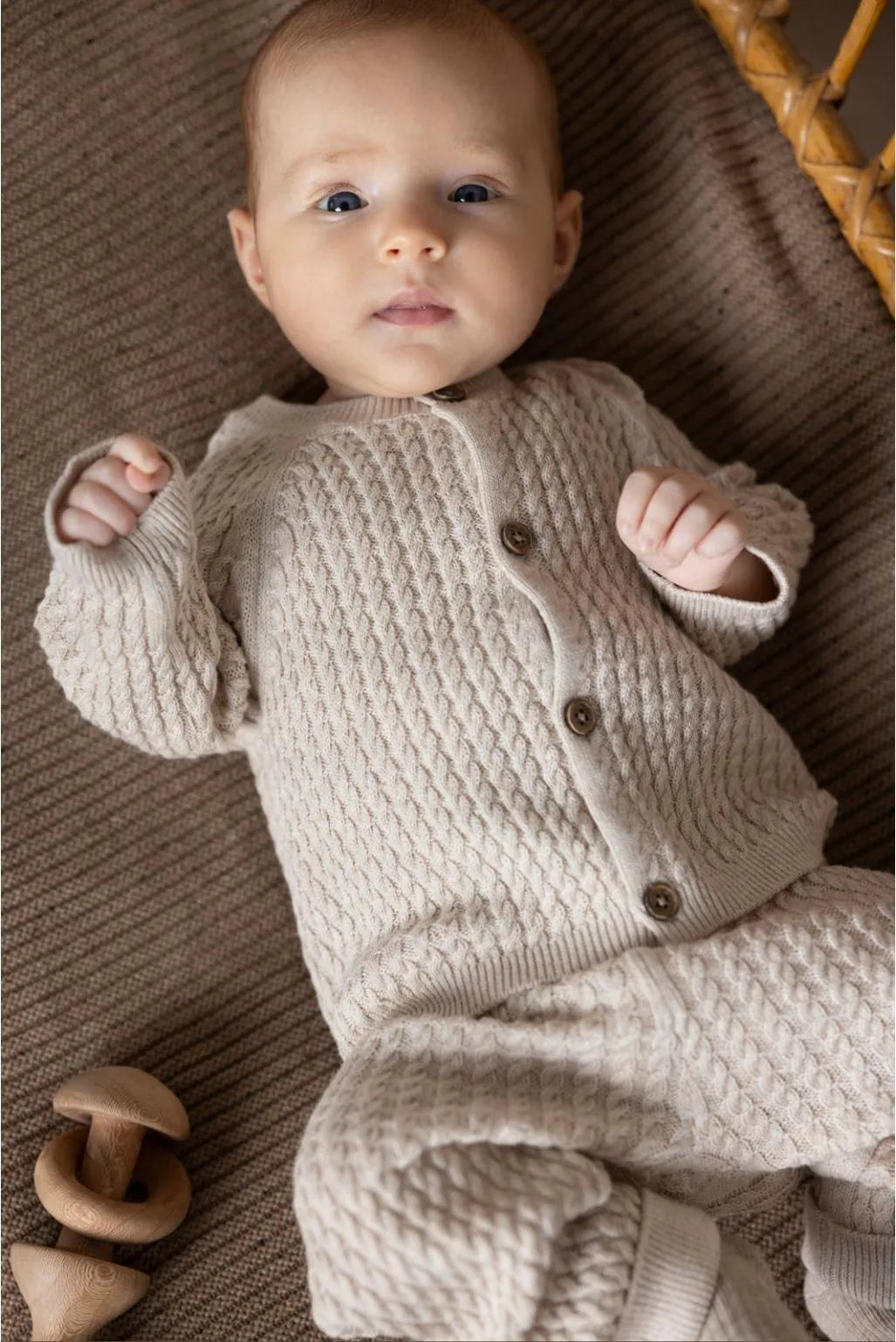 Noppies Newborn Cardigan - Sand Melange