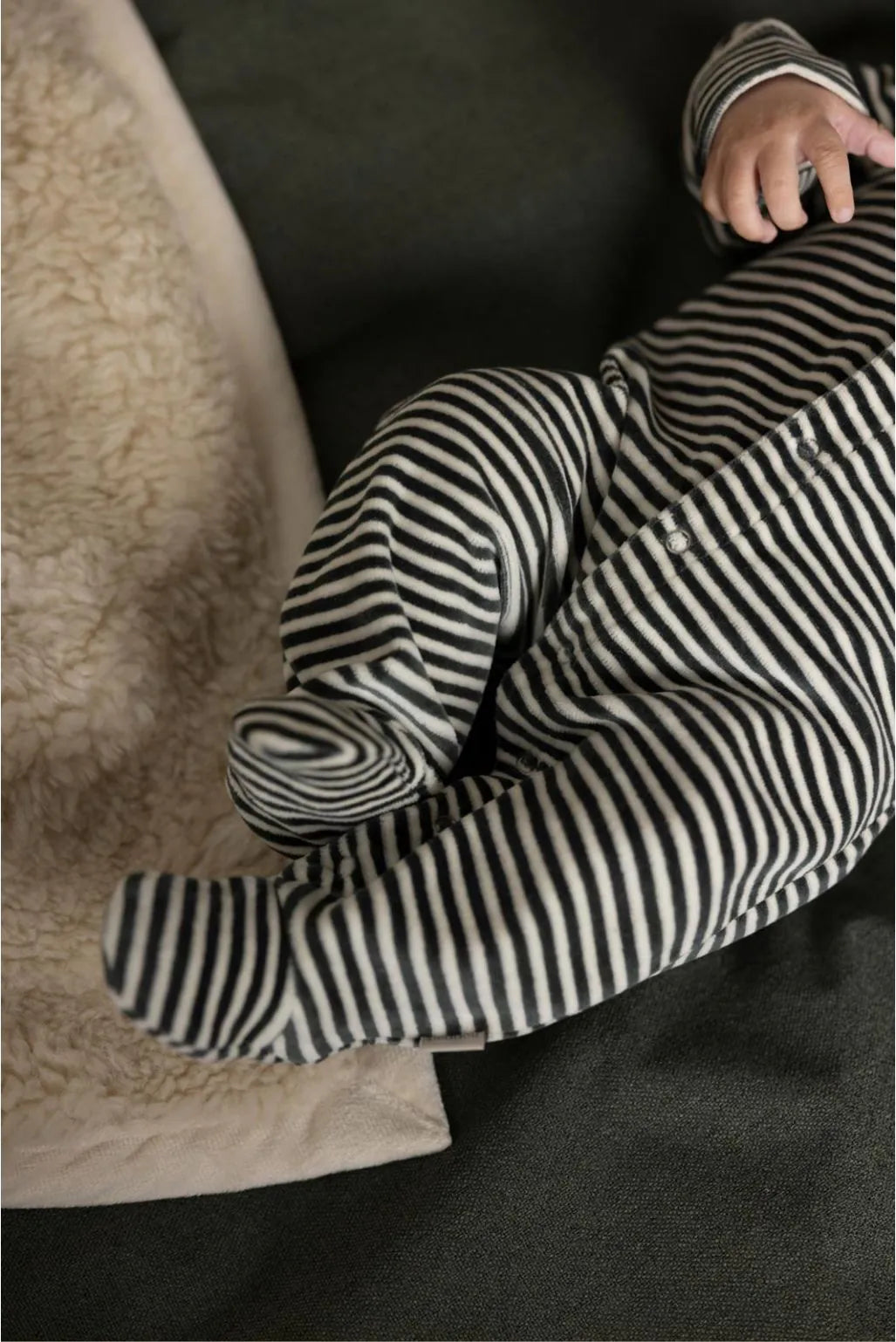 Noppies Newborn Play suit stripe - Balsam Green
