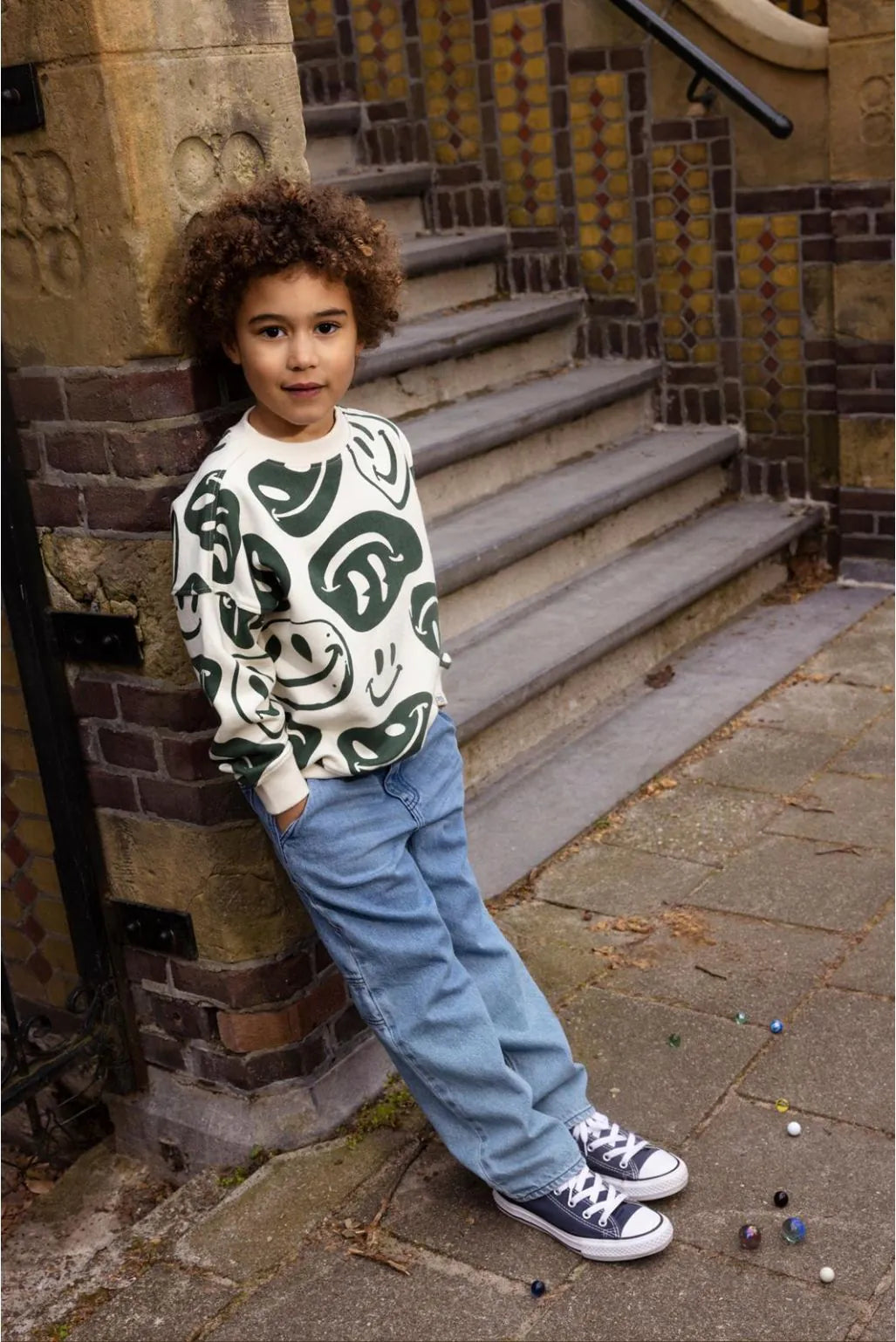 Noppies Kids Sweater all over print - Bone White
