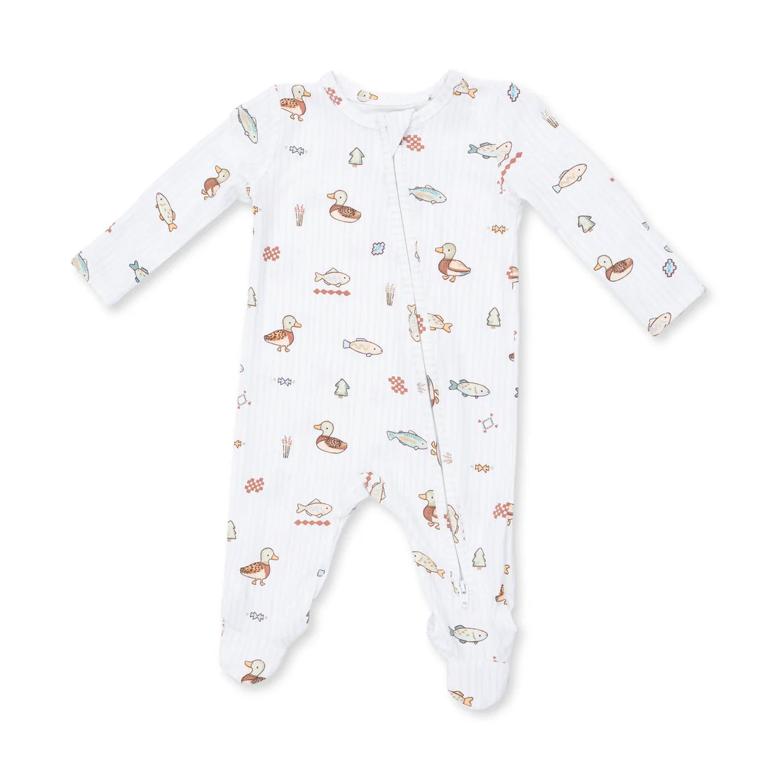 2 Way Zipper Footie - Lake Cuties