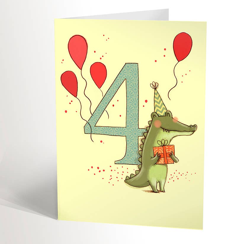 4 YEARS OLD card