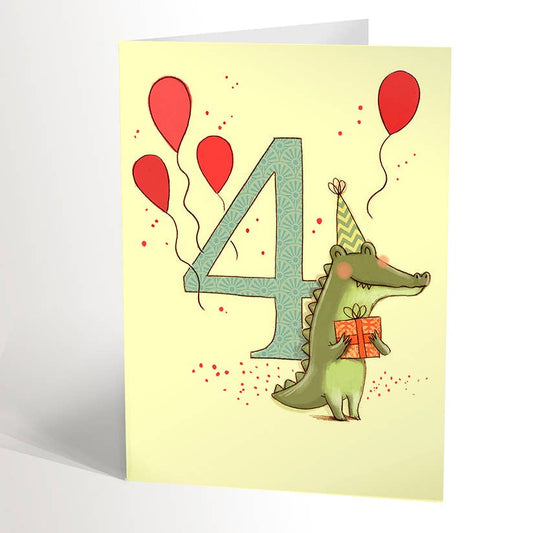 4 YEARS OLD card