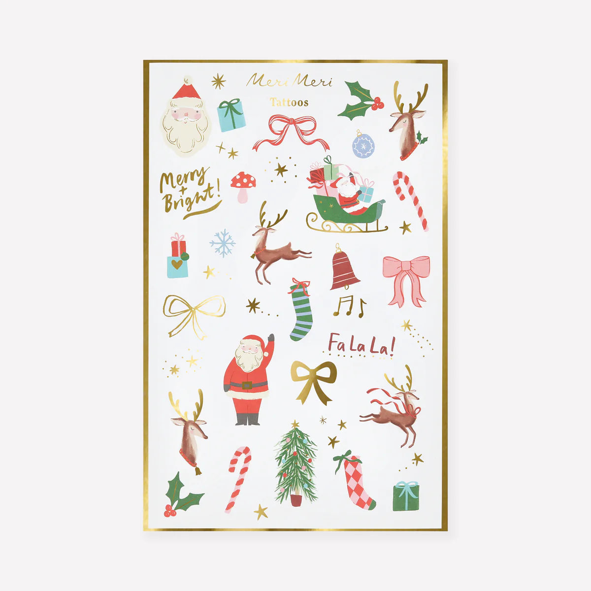 Christmas Mixed Icon Temporary Tattoos (x 2 sheets)