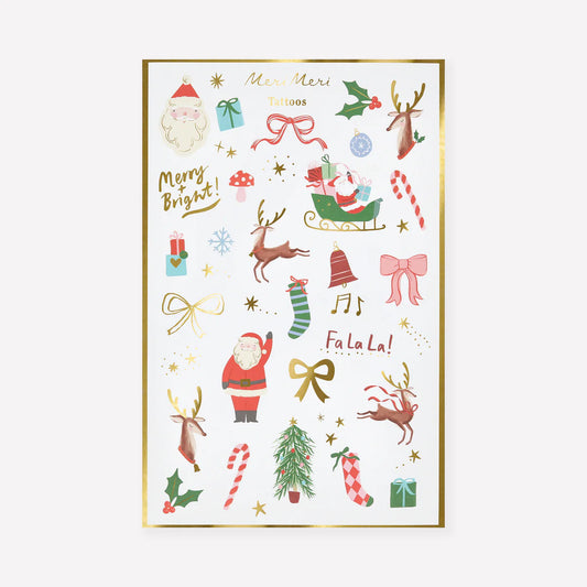 Christmas Mixed Icon Temporary Tattoos (x 2 sheets)