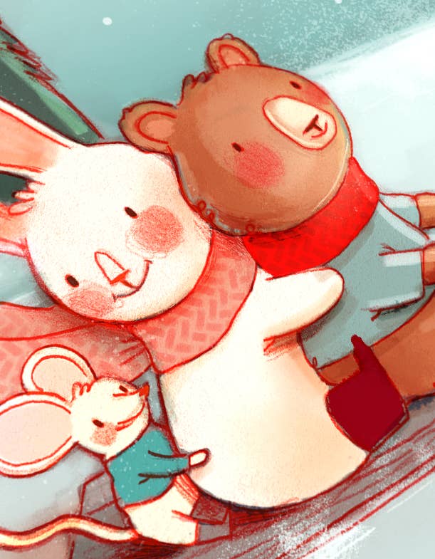 SLEDDING Christmas Card