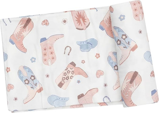 Swaddle Blanket - Cowboy Boots