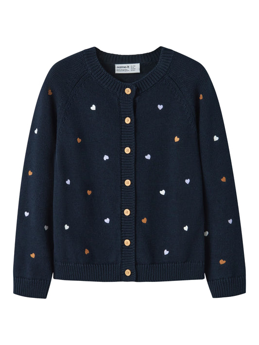 Organic Knit Cardigan - Navy - Name it