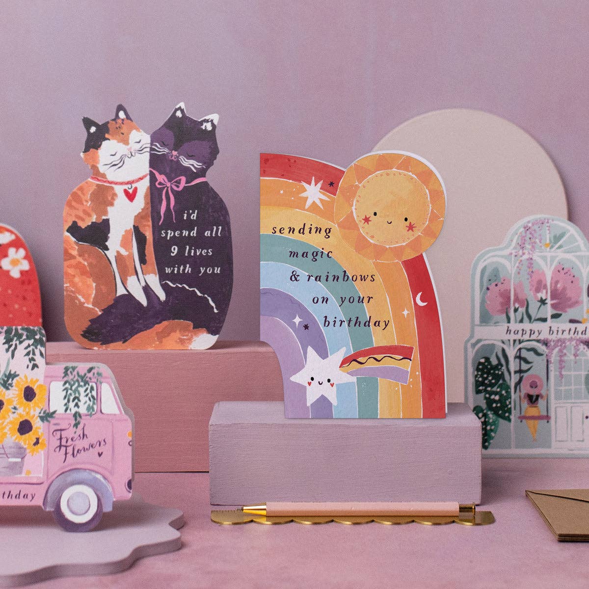 Kids Rainbow Birthday Card