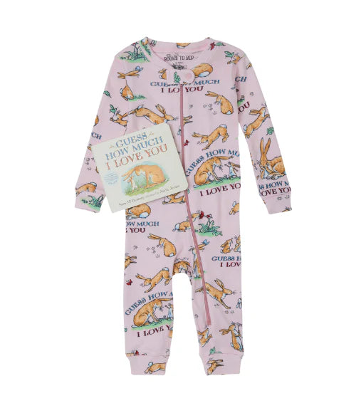 Books To Bed - Guess How Much I Love You Romper & Book Set - Pink
