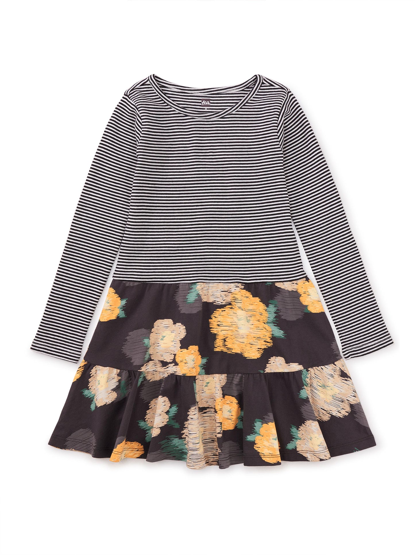Tiered Skirted Dress - Impressionist Roses