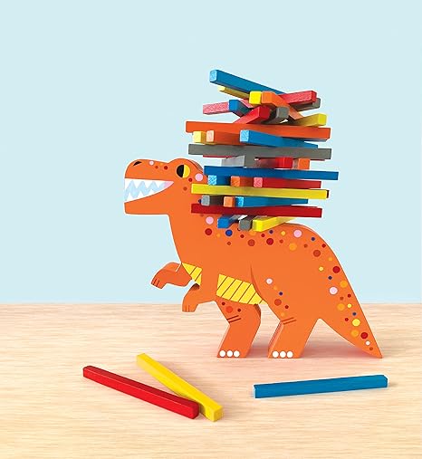 T-Rex Topple! Wooden Balancing Game