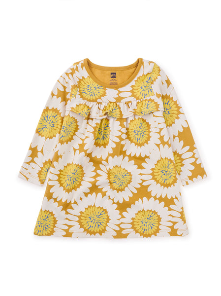 Empire Ruffle Dress - Countryside Sunflower