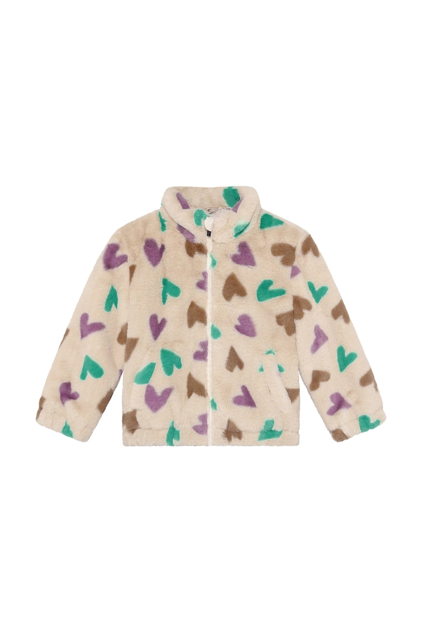 Winter jacket Hearts - Sandshell