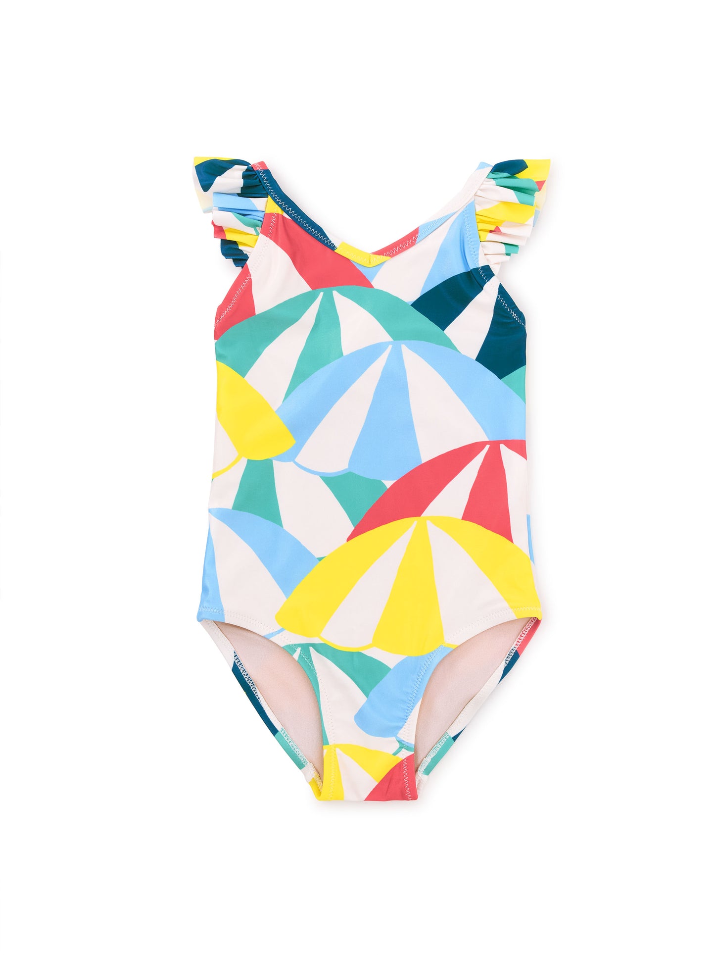 Ruffle One-Piece - Beach Umbrellas