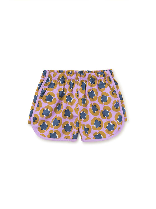 Woven Dolphin Shorts - Leopard Floral