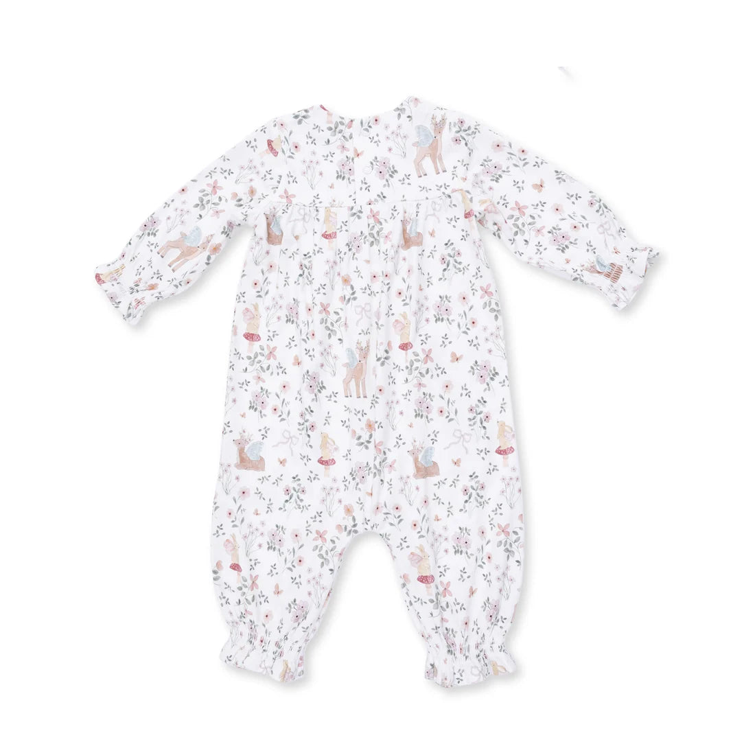 Smocked Long Sleeve Romper - Enchanted Woodland