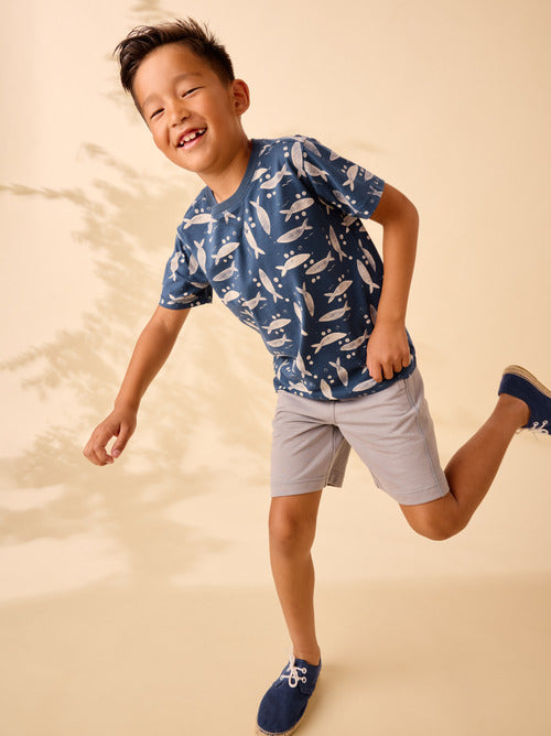 Printed Pocket Tee - Blockprint Sardines