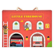 Little Firehouse Wind Up and Go Play Set - Petit Collage
