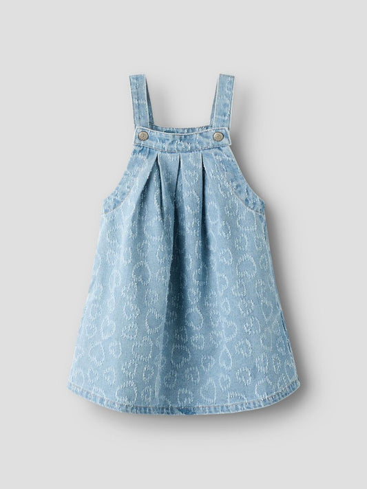 Hallie Denim Heart Dress - Light Blue