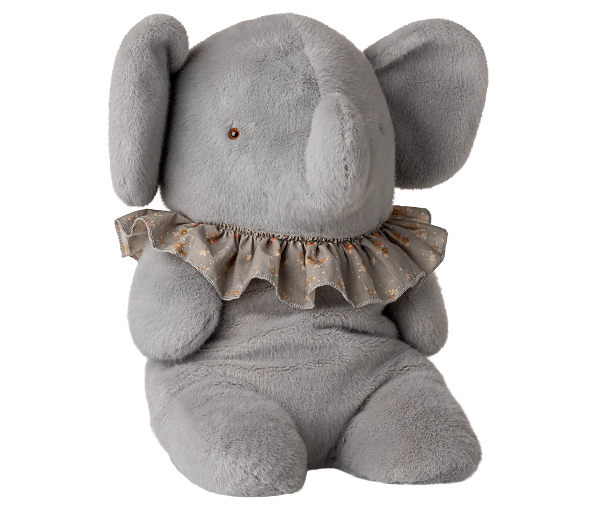 Elephant Plush Big - Blue/grey