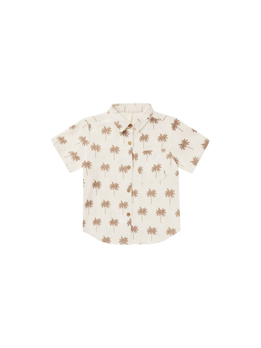 Collared Short Sleeve Toddler Shirt - Paradise