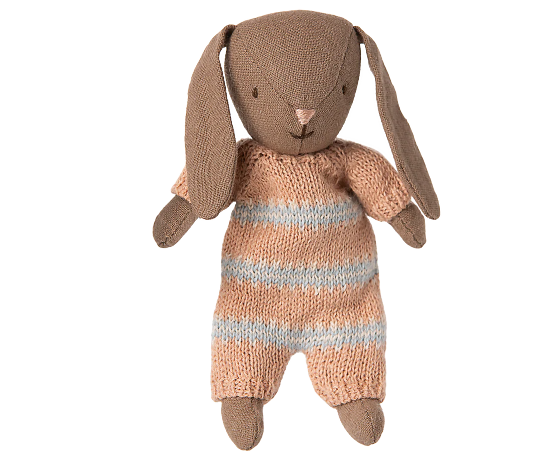 Micro Bunny -Brown - Dusty Rose Knitted Suit