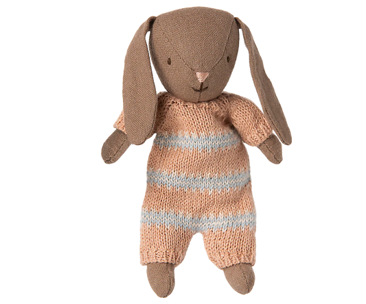 Micro Bunny -Brown - Dusty Rose Knitted Suit