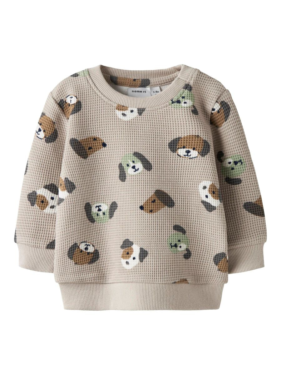 Timm Organic Cotton Sweater - Name it - Pumice Stone