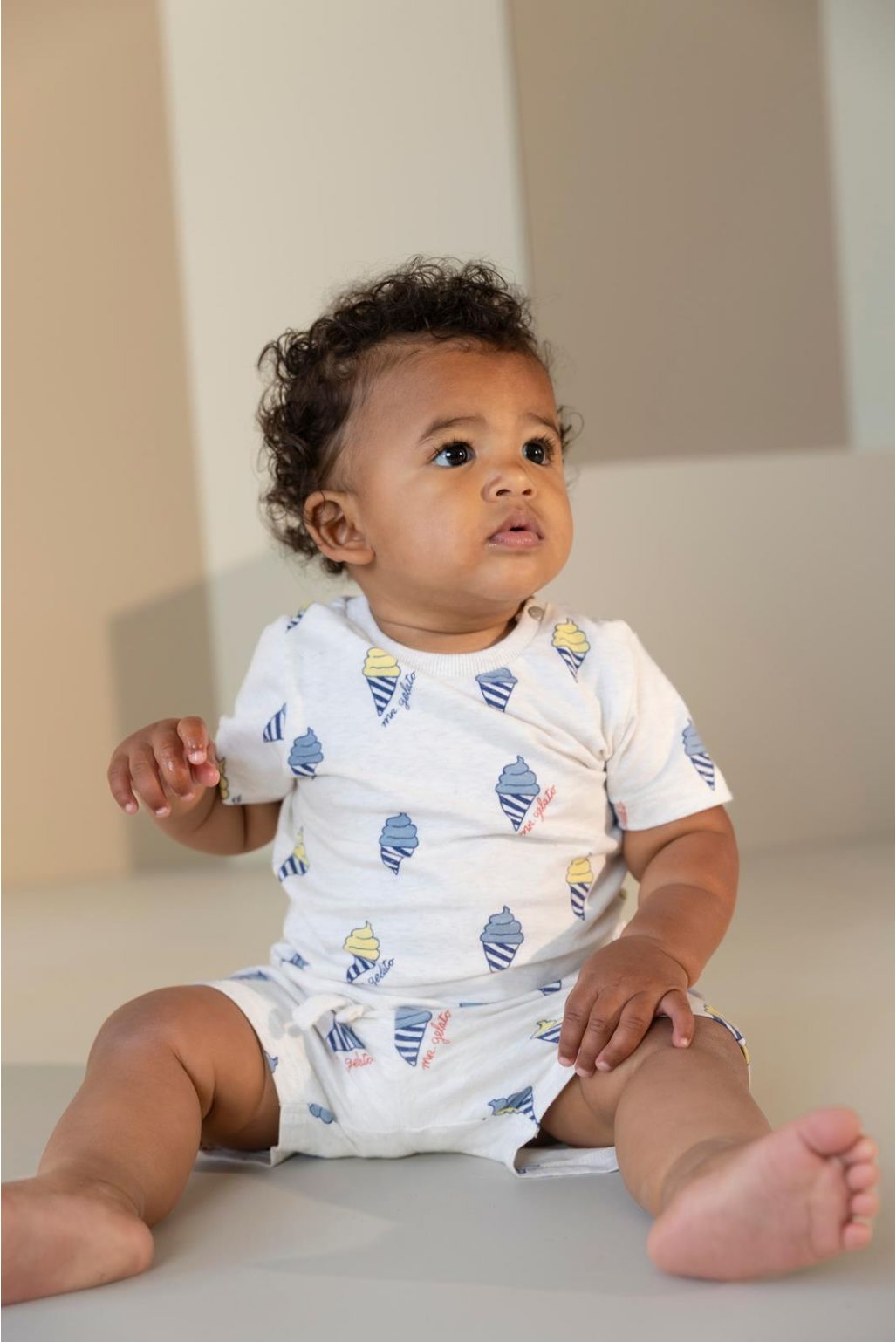 t-shirt all over print - oatmeal melange - Noppies