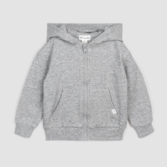Heather Grey Miles Basics Zip-Up Hoodie