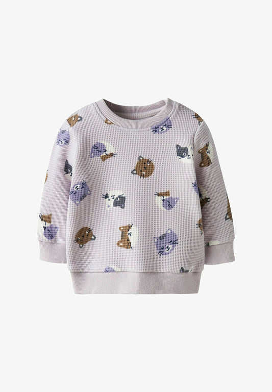 Organic Cotton Sweatshirt - Lilac Marble - Name it