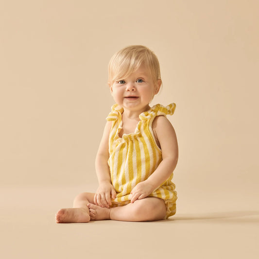 Honey Wave Organic Terry Tie Playsuit
