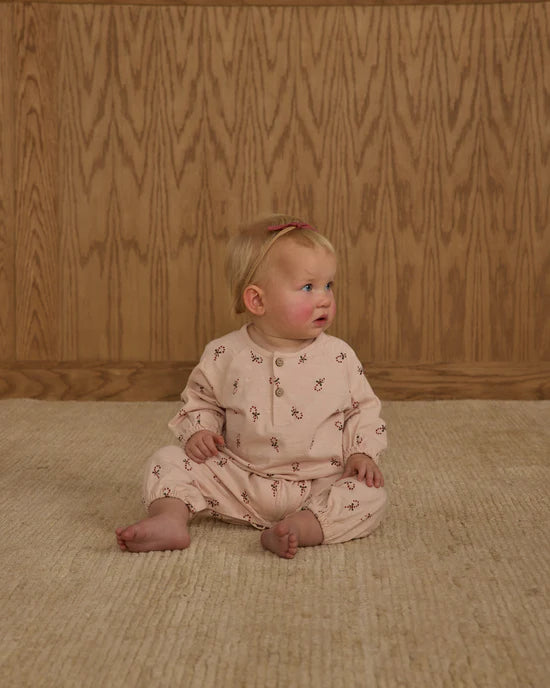 Henley Jumpsuit - Candy Canes