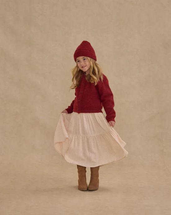 Fuzzy Cardigan - Ruby