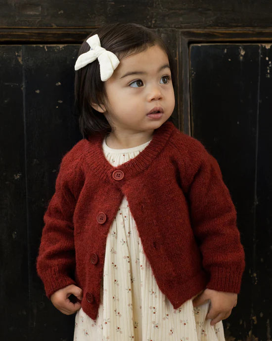 Fuzzy Cardigan - Ruby