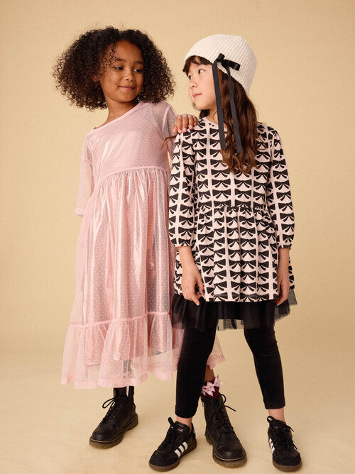 Blouson Sleeve Pocket Dress-Bow