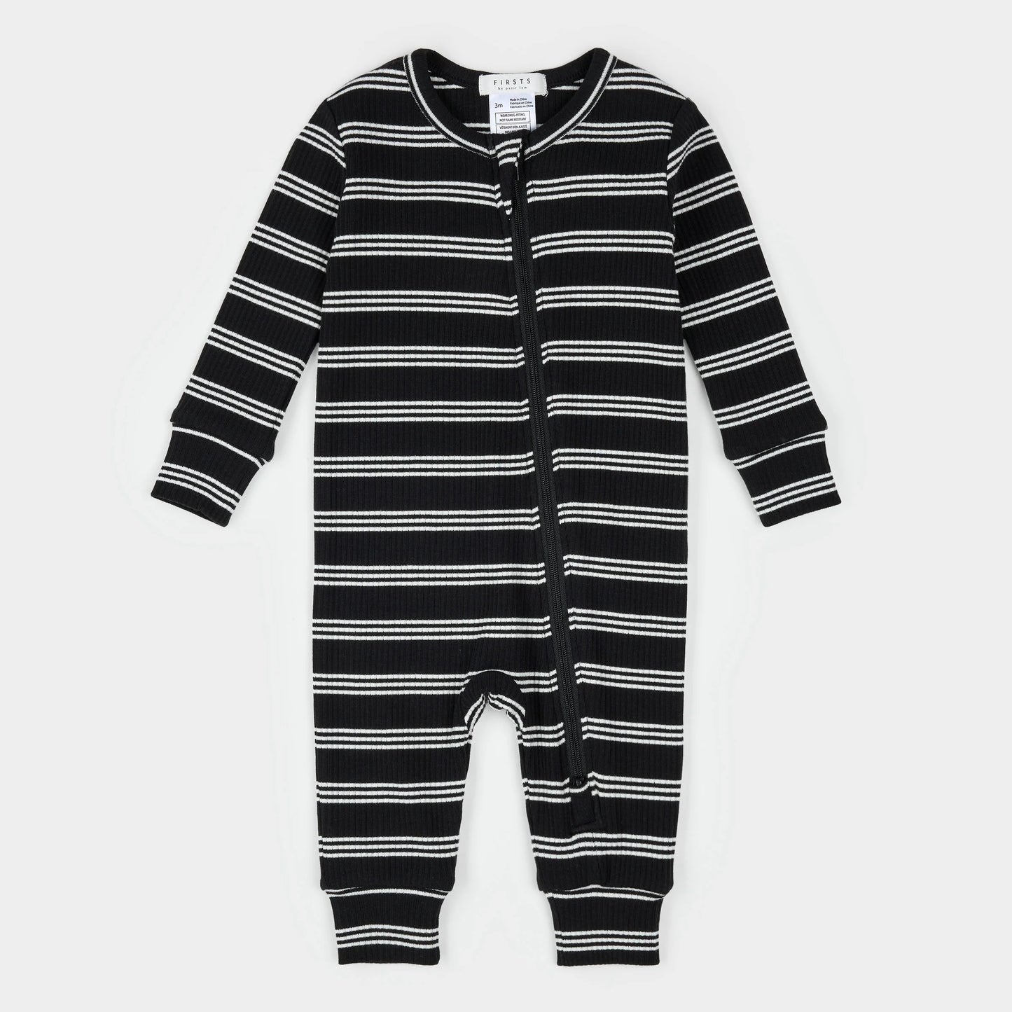 Black Striped Modal Rib Sleeper